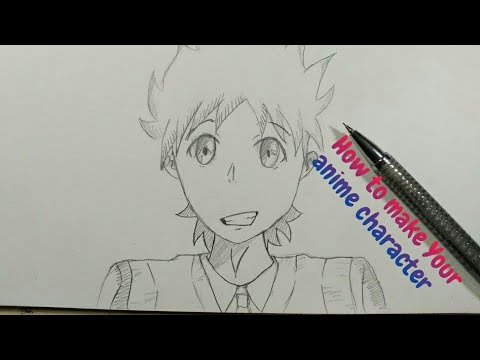 How to draw anime male character - YouTube