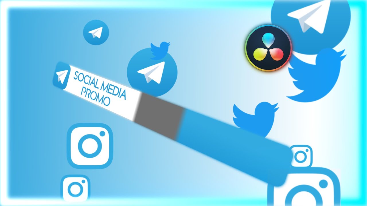 Промо соц. сетей в Davinci Resolve/Social media promo in Davinci Resolve.