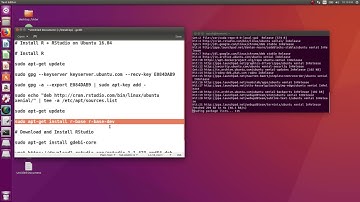 Install R and RStudio in Ubuntu 16.04