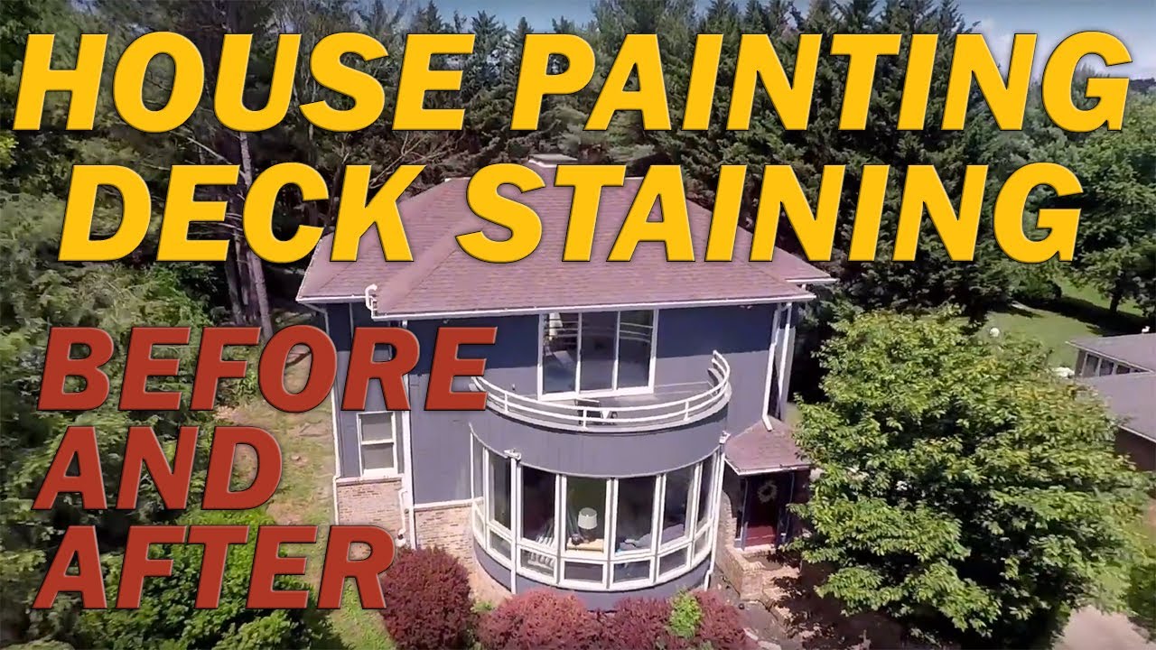 Before and After: House Painting and Deck Staining