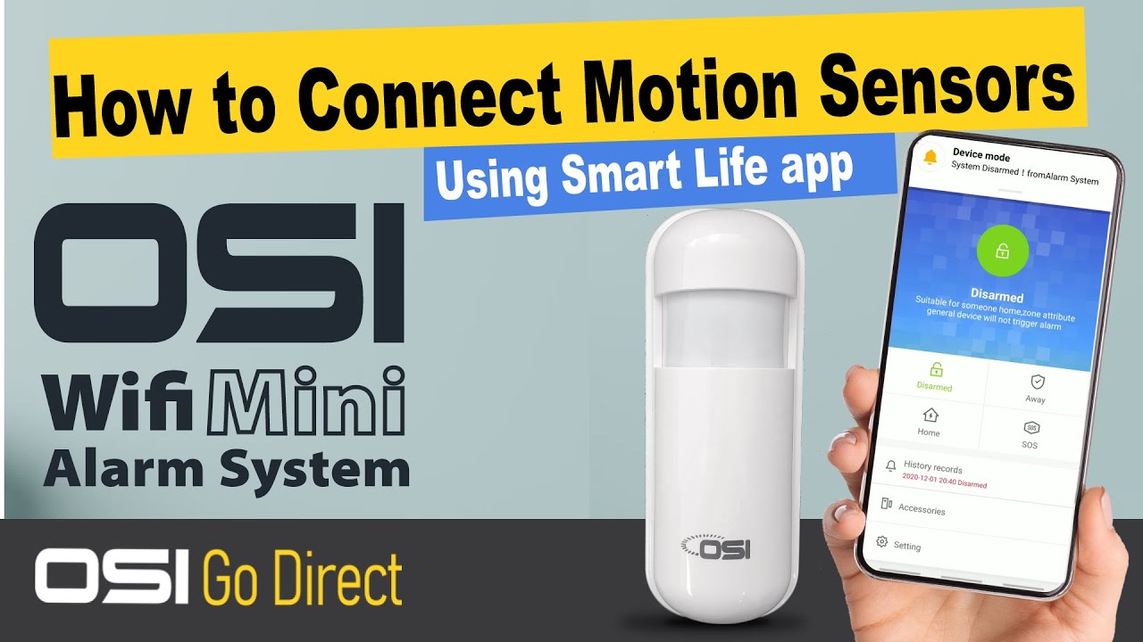 How to Connect Motion Sensor to OSI Wifi Alarm & OSI Wifi Mini Alarm ...