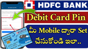 HDFC Debit Card PIN Generation Online in Telugu | HDFC ATM Card PIN Set in Telugu