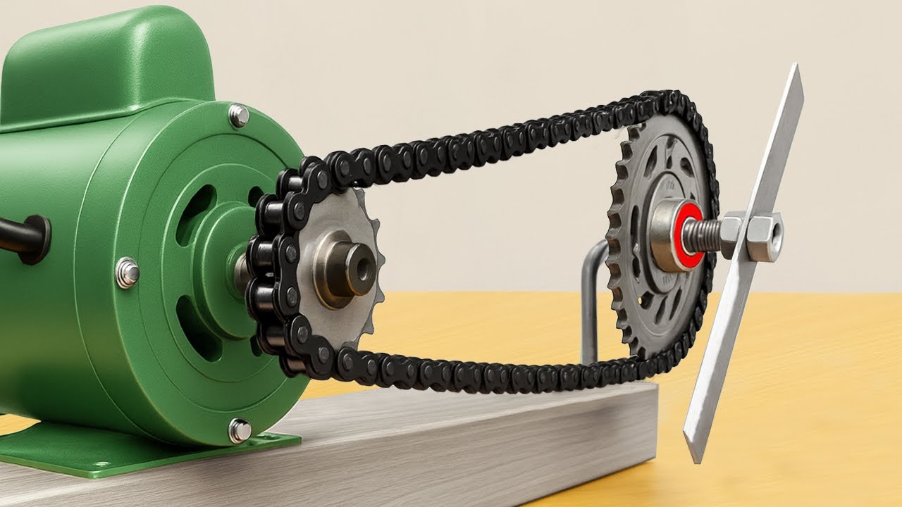 Simple Technical Invention That Solve Real Problems! Transform a drill motor into a lawn mower.