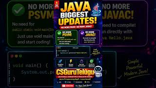 ఇక public static void main() అవసరం లేదా 😱 | javac లేకుండానే Java Program Run చేయొచ్చా| Java Shorts