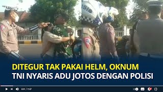 Viral, Tak Terima Ditegur Polisi Tak Pakai Helm, Oknum TNI di Sikka Tantang Polisi Nyaris Adu Jotos