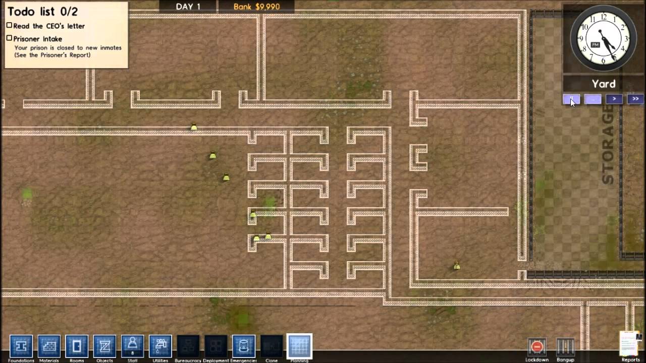 Prison Architect Ep1 Planning the foundations YouTube