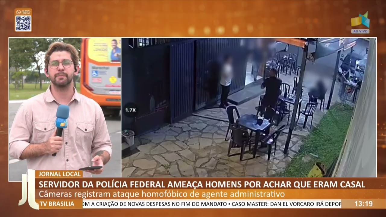 JL - Servidor da polícia federal ameaça homens por achar que eram casal