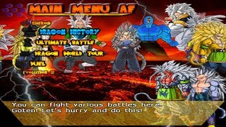 Menús Principales Dragon Ball AF | DBZ Budokai Tenkaichi 3 (MOD)