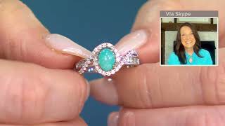 Affinity Gems Brazilian Paraiba, Diamond & White Topaz Ring, 14K on QVC