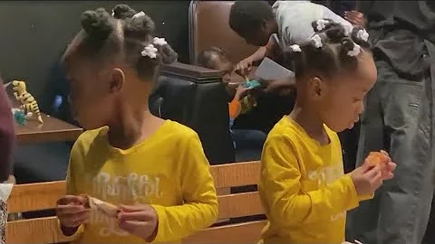 Marshawn Lynch stops by Emeryville toy giveaway