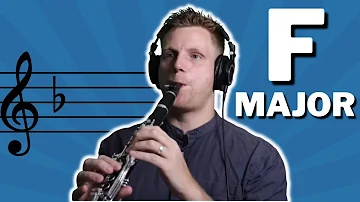 How to PLAY F Major SCALE • on CLARINET