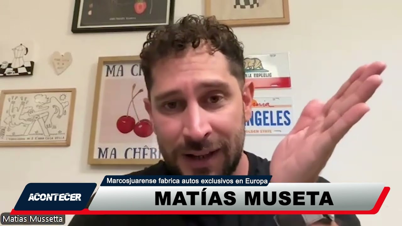 Matías Museta de Marcos Juárez fabrica autos exclusivos en Param (Italia). Más detalles