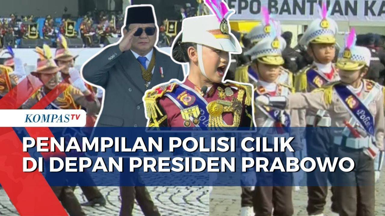 Meriah! Penampilan Polisi Cilik di HUT ke-79 Bhayangkara Disambut Senyum Presiden Prabowo