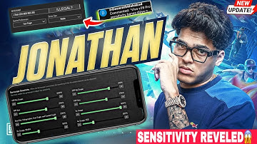 Jonathan Gaming Sensitivity Settings 🔥|  Bgmi Sensitivity Settings | Jonathan Sensitivity 2025 😱