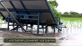 using a semiautomatic rice planting tool 2
