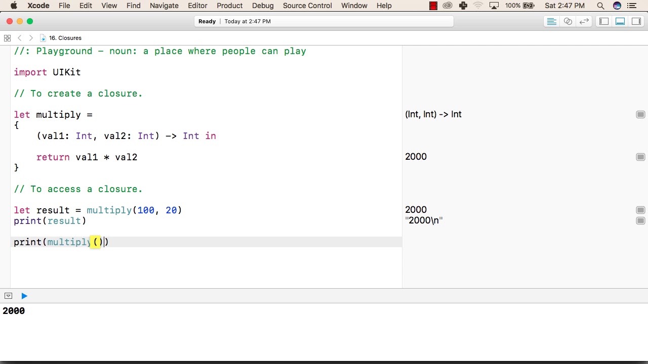 Swift 4 – Closures - YouTube