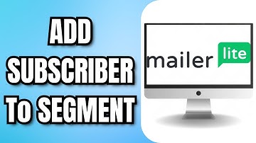 How To ADD SUBSCRIBER To A SEGMENT MAILERLITE