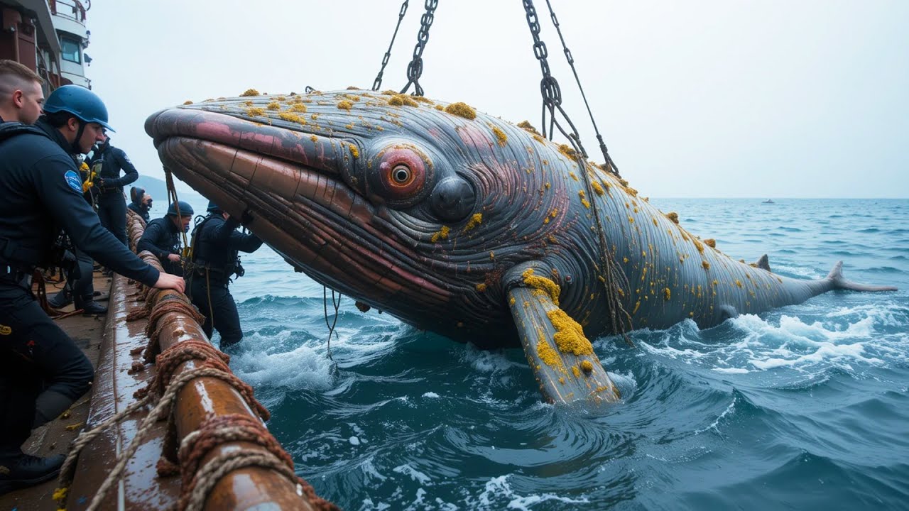 Injured Whale Rescued by Divers After Colliding with Metal Debris in ...