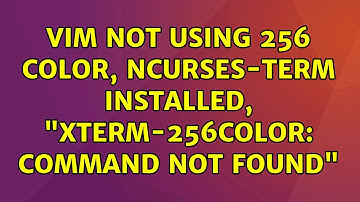 Ubuntu: Vim not using 256 color, ncurses-term installed, "xterm-256color: command not found"