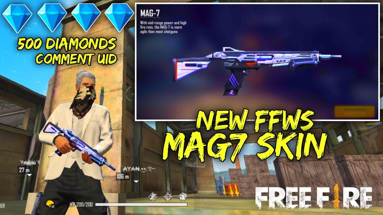NEW FFWS MAG-7 SKIN FREEFIRE || NEW MAG 7 SKIN ATTRIBUTES || NEW MAG7 SKIN GAMEPLAY ❤⚡