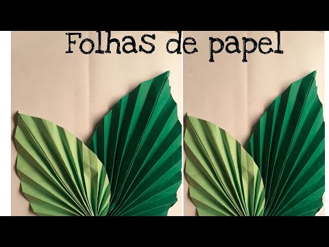 Vídeo: Como Fazer Folhas De Palmeira