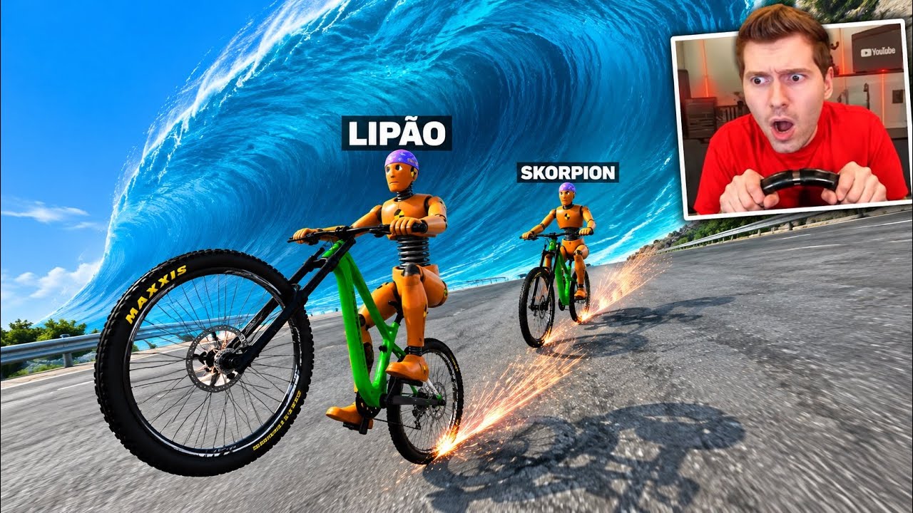 Dando GRAU de BICICLETA COM SKORPION! - BeamNG Drive Multiplayer 