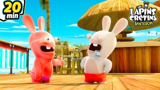 Les Lapins rentrent de vacances | Les Lapins Crétins Invasion🐰 | Nouvelle compilation 20 min