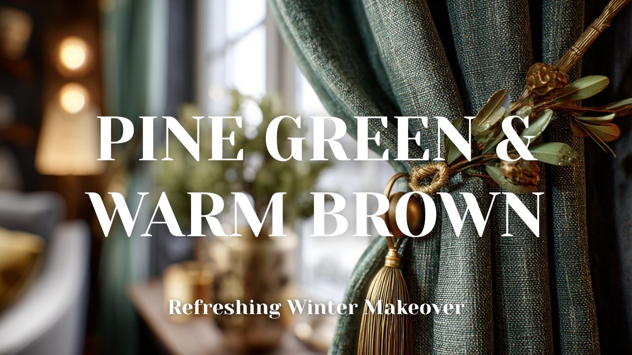 🌲 Уютный зимний интерьер в сосново-зелёных и тёпло-коричневых тонах | Amazon Decor Finds