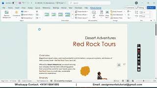 Shelly Cashman Word 365 | Module 11: SAM Project A Desert Adventures