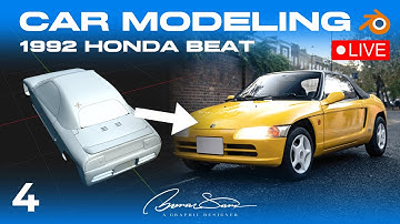 Blender 3D Car Modeling - Part 4 -  1992 HONDA BEAT #blender #blender3d #modeling