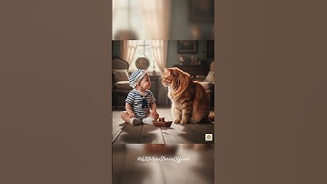 Meow says the BABY and the CAT answers. - AI Nature Stories Official
