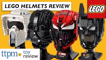LEGO Batman Cowl, Carnage, Scout Trooper Helmet, and Darth Vader Helmet | Review | Building Toys