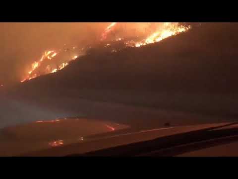 Los Angeles Saddleridge Fire burning in Sylmar Granada Hills Porter Ranch
