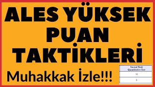 ALES Yüksek Puan ALES DERECE TAKTİKLERİ !!! # ALES 21 Kasım 2022 Soruları Taktik