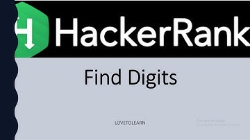 find digits HackerRank solution in Java #hackerrank #lovetolearn #finddigits
