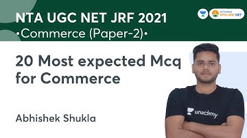 20 Most Expected Mcq for Commerce | NTA UGC NET-JRF 2021 | Commerce | Abhishek Shukla