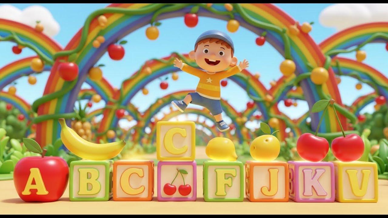 Fruit Fiesta Spelling Song A-Z for Kids | Learn Letters, Healthy Fruits, Nursery Rhymes & Baby Songs