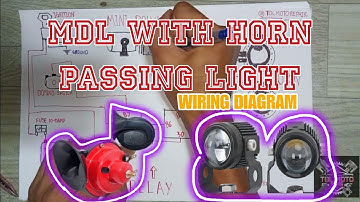 Paano mag wiring ng mini driving light with horn passing light