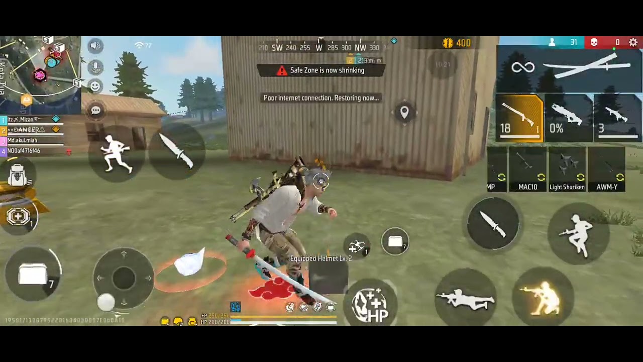 Free fire squad BR ranked Bermuda action gameplay booyah 