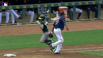 OAK@MIN: Safe call at first base overturned in 7th