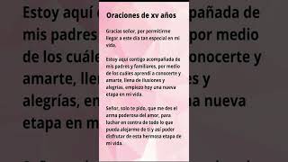 ORACIONES DE XV AÑOS #oracion #buenas noches ORACIONES DE XV AÑOS #oracion #buenas noches