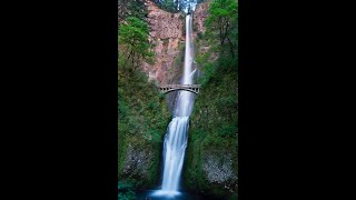 Multnomah Falls, Oregon USA  || Aerial Drone Video