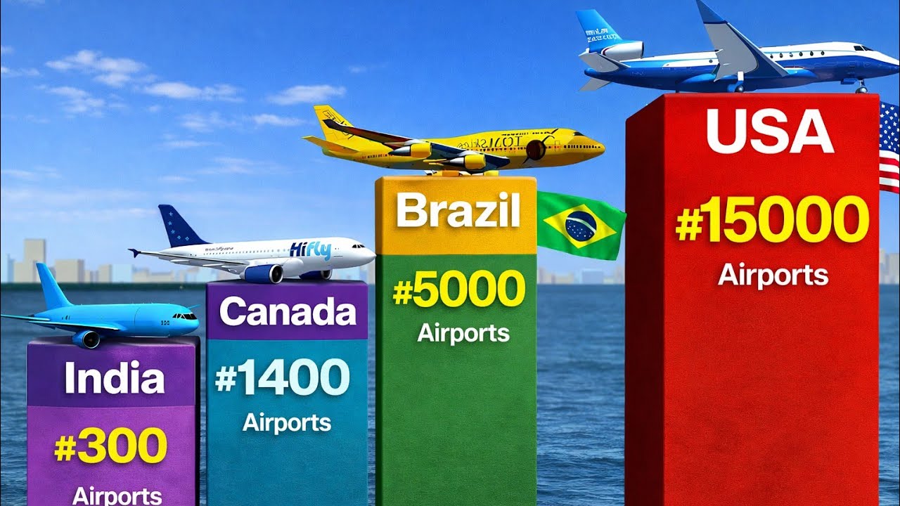 Most Airports By Country✈️🤔 