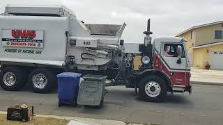 UWS Peterbilt 520 Scpoin on yard waste
