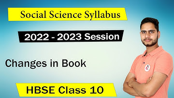 HBSE Class 10 Social Science Syllabus 2022-2023 Session || Haryana Board New Syllabus for Class 10