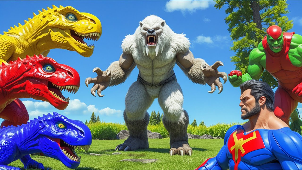 Distortus Rex vs All Dinosaurs Battle Tyrannosaurus, Rex Indominus Rex in Jurassic World Evolution 2