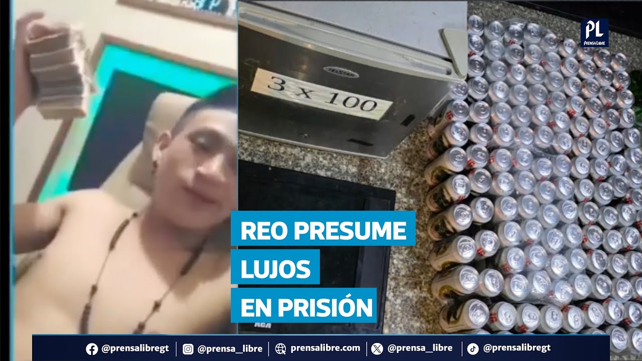 Reo transmite en vivo desde Pavón y revelan artículos de lujo dentro de la cárcel