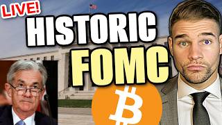 Live Trading BTC Crypto Stocks! FOMC Fed Rate Decision (Jerome Powell's LAST day)