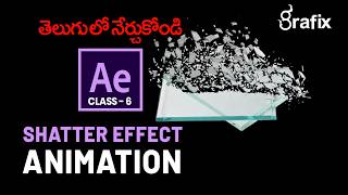 After Effects beginner tutorial 2026 in Telugu-Class-6 | Shatter Animation in After Effects Tutorial