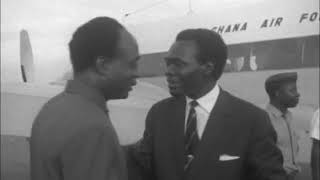Kwame Nkrumah Greets Ugandan Prime Minister Milton Obote & Wife | Honeymoon in Ghana | Nov. 1963